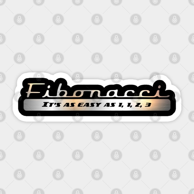 Fibonacci Sticker by darklordpug